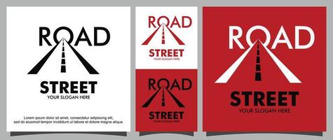Road work logo design template vector