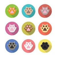 Flat Cat Paws vector