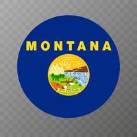 Montana state flag. Vector illustration.