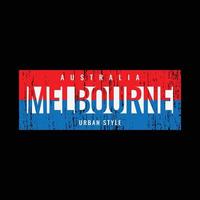 Melbourne t-shirt and apparel design vector