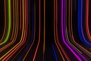 3D futuristic neon abstract background, Laser rays colorful lights wallpaper screen photo