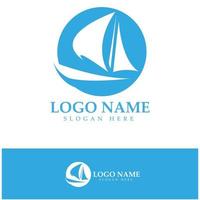 Simple Sailboat dhow boat on Sea Ocean Wave art style logo design, Daily cruises, sea travel, vector icon ILLUSTRATION