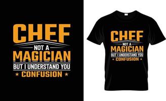 diseño de camisetas de chef, eslogan de camisetas de chef y diseño de ropa, tipografía de chef, vector de chef, ilustración de chef