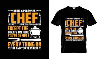 diseño de camisetas de chef, eslogan de camisetas de chef y diseño de ropa, tipografía de chef, vector de chef, ilustración de chef