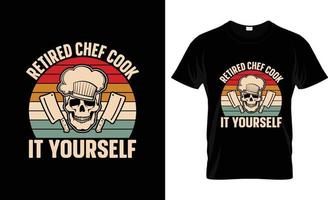 diseño de camisetas de chef, eslogan de camisetas de chef y diseño de ropa, tipografía de chef, vector de chef, ilustración de chef