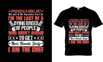 Chef t-shirt design, Chef t-shirt slogan and apparel design, Chef typography, Chef vector, Chef  illustration vector