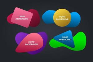 Set of abstract graphic liquid elements in memphis style. Suitable for background, and presentation vector