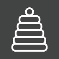 Stack Toy Line Inverted Icon vector