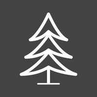 icono de línea de árbol invertida vector
