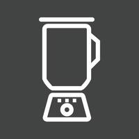 línea de licuadora de café icono invertido vector