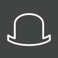 Hat II Line Inverted Icon vector