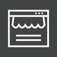 Web Shop Line Inverted Icon vector