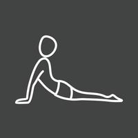 Cobra Pose Line Inverted Icon vector