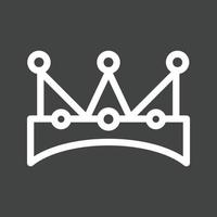 King Crown Line Inverted Icon vector