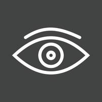One Eye Line Inverted Icon vector