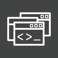 Programming Windows Line Inverted Icon vector