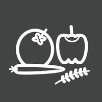 Vegetables Line Inverted Icon vector