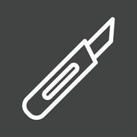 Scalpel Line Inverted Icon vector