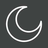 Half Moon Line Inverted Icon vector