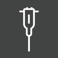 Driller Line Inverted Icon vector