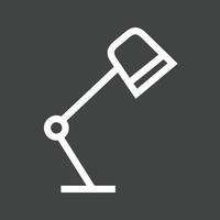 Office Lamp Line Inverted Icon vector