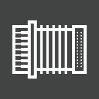 Accordion Line Inverted Icon vector