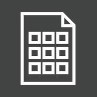 Grid View Line Inverted Icon vector