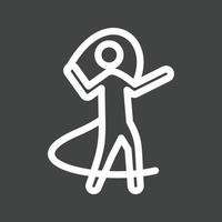 Gymnastic II Line Inverted Icon vector