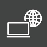 Internet Line Inverted Icon vector