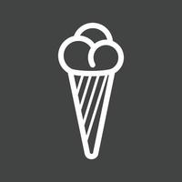 Icecream Line Inverted Icon vector