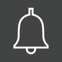 Ringing Bell Line Inverted Icon vector