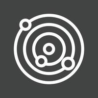 Atomic Structure Line Inverted Icon vector