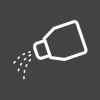 icono de línea de botella de sal invertida vector