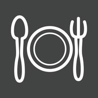 Dinner I Line Inverted Icon vector