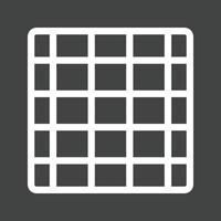 Grid On Line Inverted Icon vector