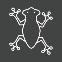 Frog Line Inverted Icon vector