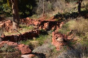 Red Rock Wall Remains of an Adobe photo