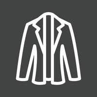 Coat Line Inverted Icon vector