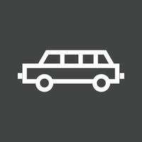 Limousine Line Inverted Icon vector