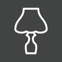Table Lamp Line Inverted Icon vector