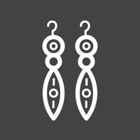 Earrings I Line Inverted Icon vector