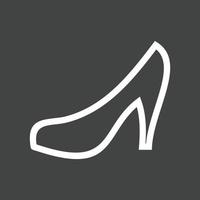 Heels Line Inverted Icon vector