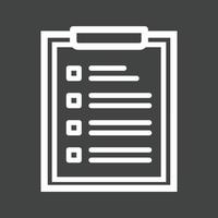 Checklist Line Inverted Icon vector