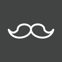 Moustache Line Inverted Icon vector