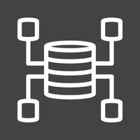 Data Warehouse Line Inverted Icon vector