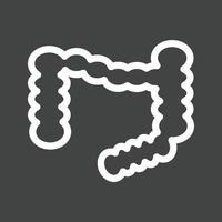 Intestines Line Inverted Icon vector