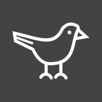 Bird Line Inverted Icon vector