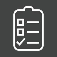 Checklist Line Inverted Icon vector