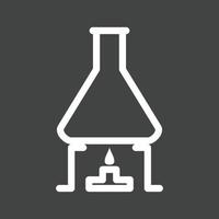 Chemical Experiment Line Inverted Icon vector