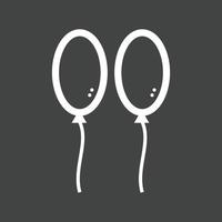 Balloons Line Inverted Icon vector